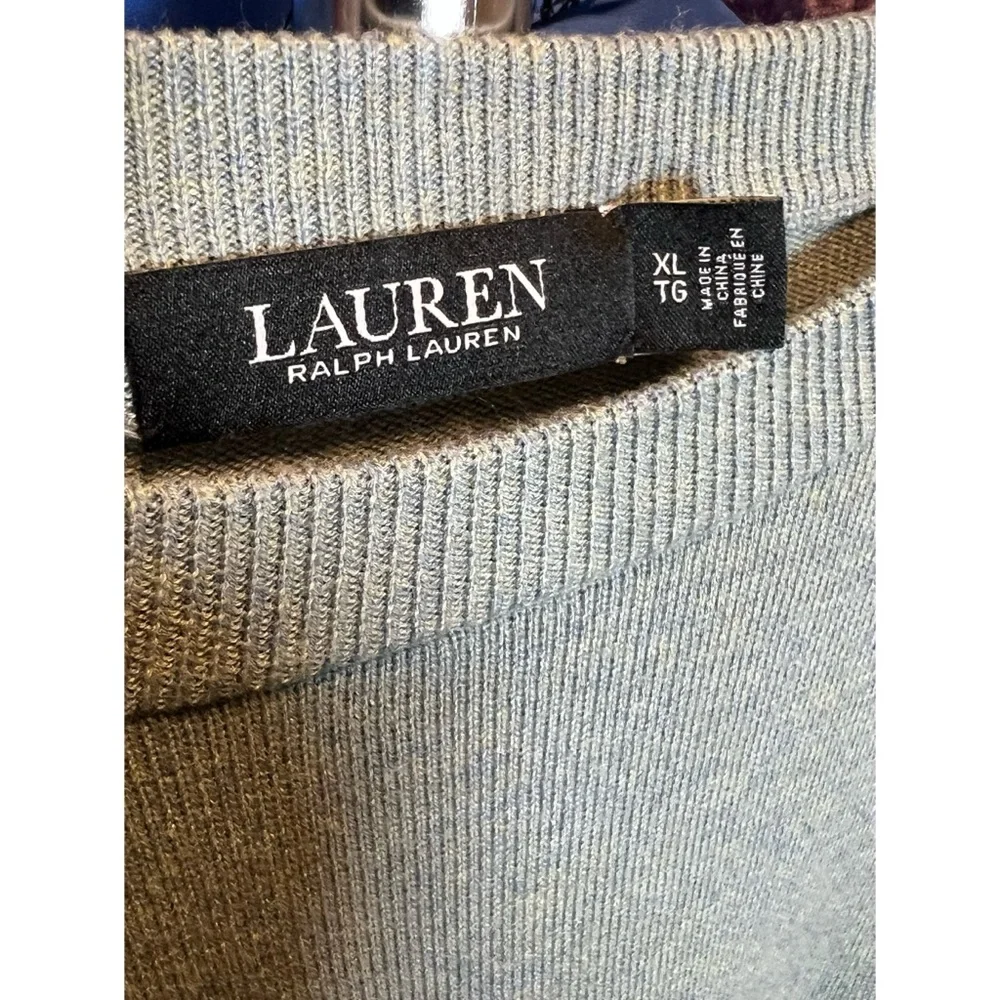 Lauren Ralph Lauren sage green waist tie sweater size XL